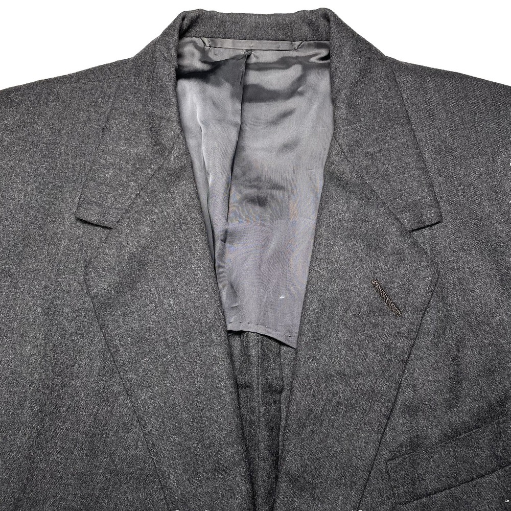 Oxxford Clothes Mansion Onwentsia Blazer Suit Jacket 46T Flannel Wool 2B1V Gray
